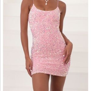 Lucy in the Sky Pink sequin dress
